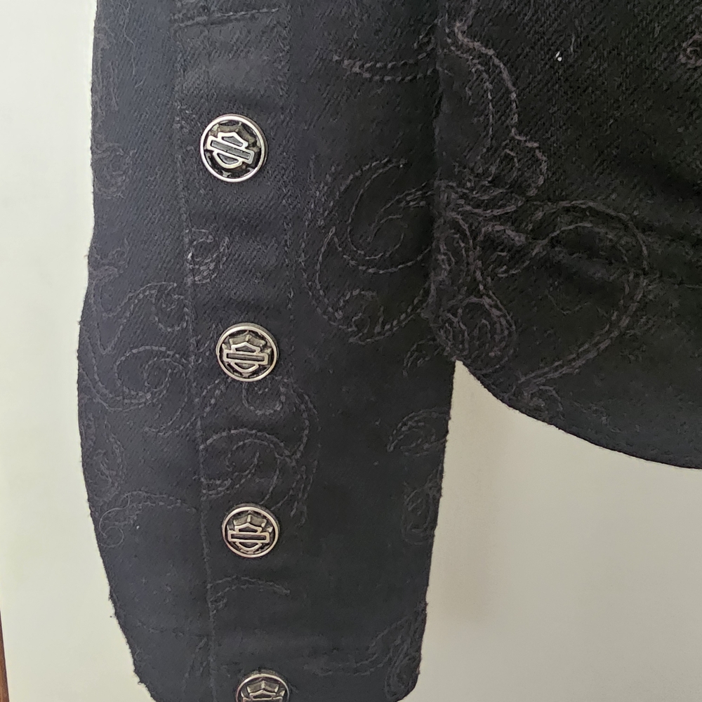 Harley-Davidson Black Patterned Jacket - image 3
